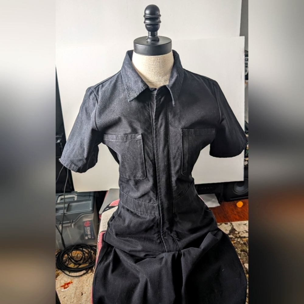 BDG Black Collared Jumpsuit